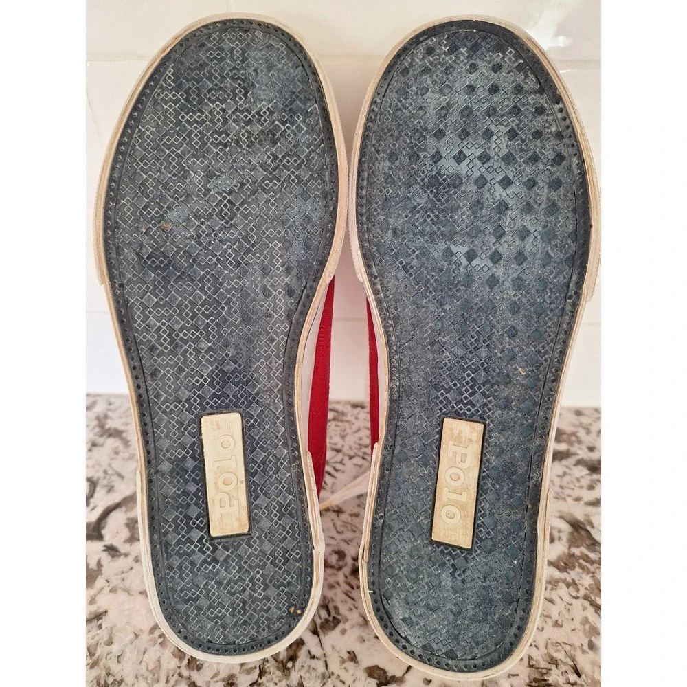 Ralph Lauren Polo Sport‎ Sneakers Women's Size 9B Red Classic